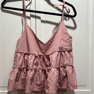 SHEIN Pink Ruffled Women's Top Size‎ Medium